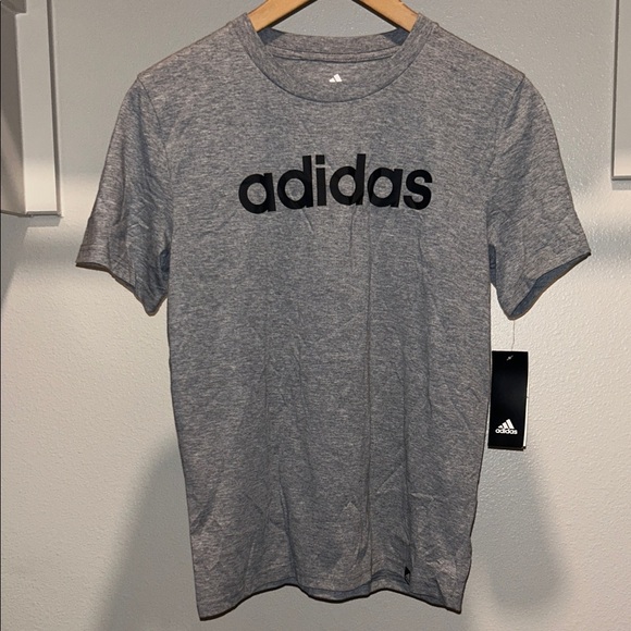 Adidas youth Heather Gray Tee - Picture 1 of 5
